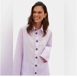 Sleeper Set Linen Long Sleeve with Pants Lavender